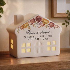 (image for) Personalised Floral Autumnal LED House