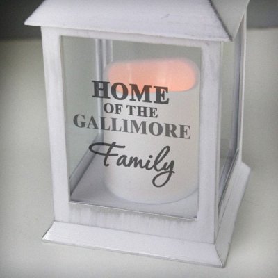 (image for) Personalised The Family White Lantern