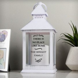 (image for) Personalised Antique Scroll White Lantern