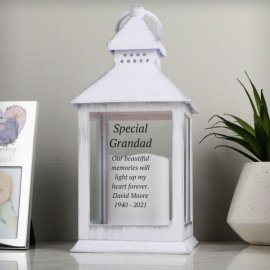 (image for) Personalised Memorial White Lantern