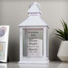 (image for) Personalised 'Your Light Shines Bright' White Lantern