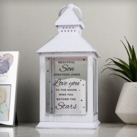 (image for) Personalised 'Miss You Beyond The Stars' White Lantern