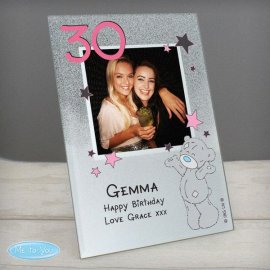 (image for) Personalised Me To You Sparkle & Shine 4x4 Glitter Glass Photo Frame