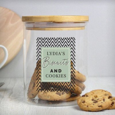 (image for) Personalised Relax Soak Unwind Glass Jar with Bamboo Lid