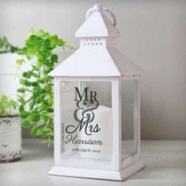 (image for) Personalised Mr & Mrs White Lantern