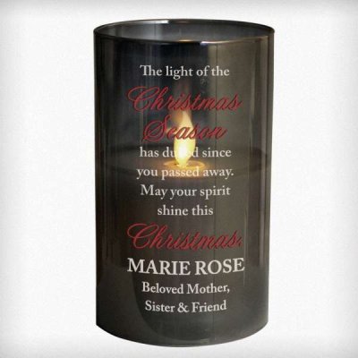 (image for) Personalised Christmas Season Memorial Smoked LED Candle