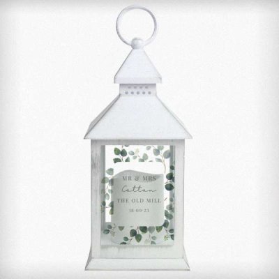 (image for) Personalised Botanical White Lantern
