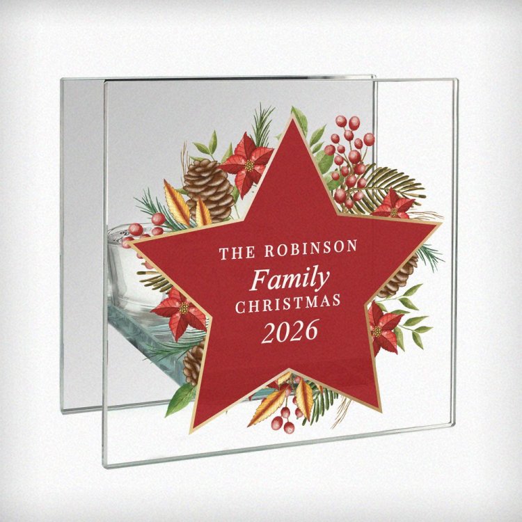 Modal Additional Images for Personalised Christmas Glass Tea Light Candle Holder