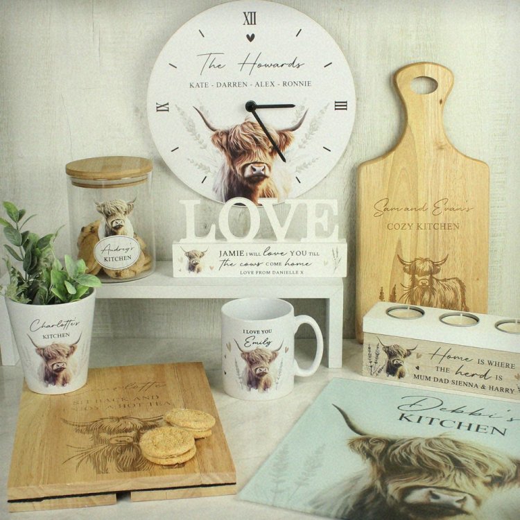 Modal Additional Images for Personalised Highland Cow Glass Storage Jar