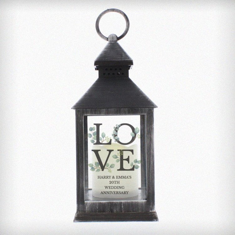Modal Additional Images for Personalised LOVE LED Black Lantern