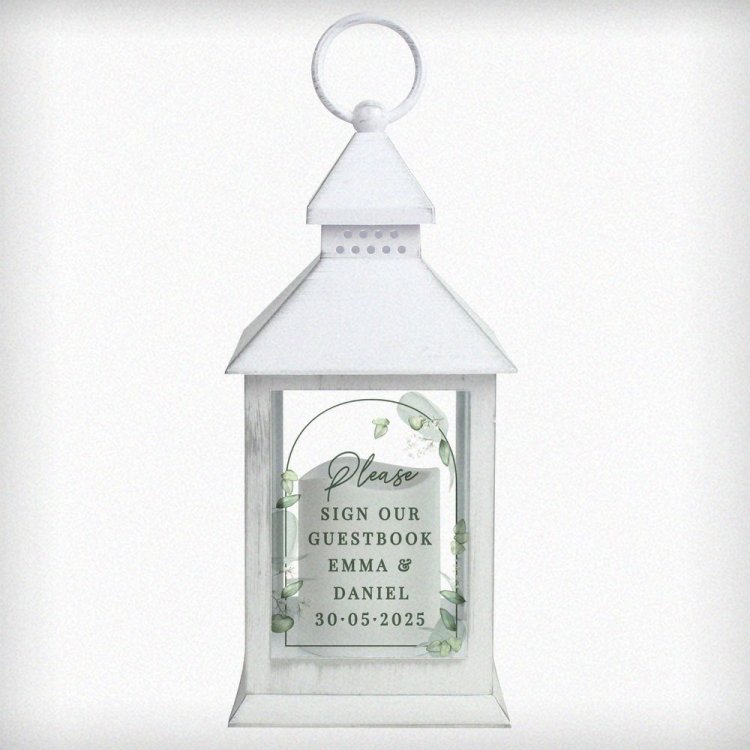 Modal Additional Images for Personalised Botanical Wedding Lantern