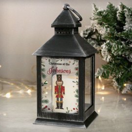 (image for) Personalised Christmas Nutcracker Black Lantern