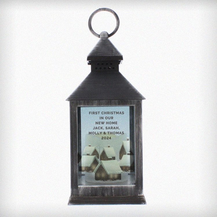Modal Additional Images for Personalised Christmas Town Black Lantern