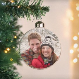 (image for) Personalised Photo Upload Glass Bauble