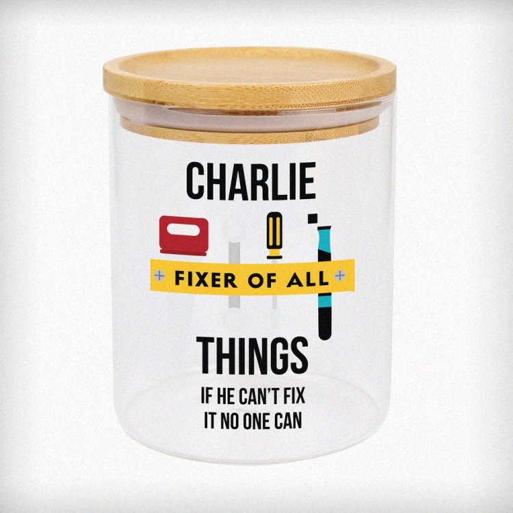 Modal Additional Images for Personalised Fixer of All Things Storage Jar