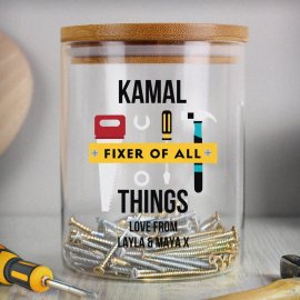 (image for) Personalised Fixer of All Things Storage Jar