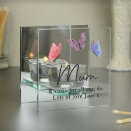 (image for) Personalised Butterfly Mirrored Tealight Holder