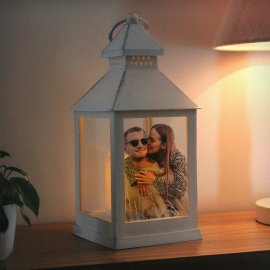 (image for) Personalised Photo Upload White Lantern
