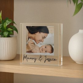 (image for) Personalised Photo Upload Small Glass Ornament