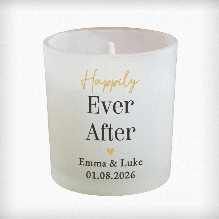 Modal Additional Images for Personalised Black & Gold Free Text Frosted Candle