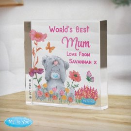 (image for) Personalised Me to You Flowery Glass Ornament