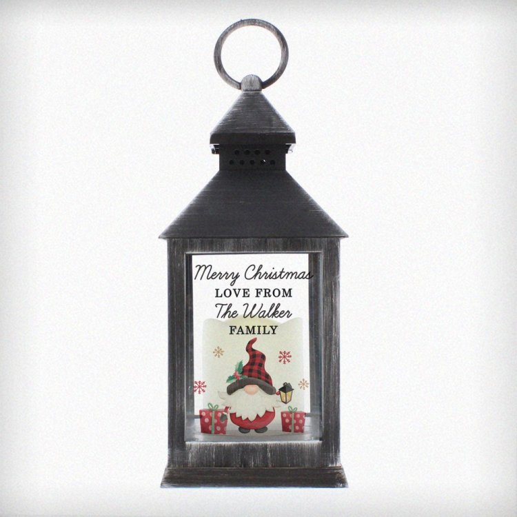 Modal Additional Images for Personalised Christmas Gonk Black LED Lantern