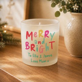 (image for) Personalised Merry & Bright Candle Jar
