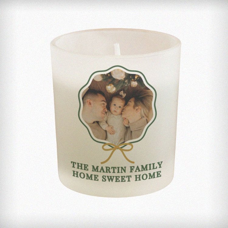 Modal Additional Images for Personalised Scallop Bow Photo Upload Photo Jar Candle