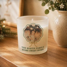 (image for) Personalised Scallop Bow Photo Upload Photo Jar Candle