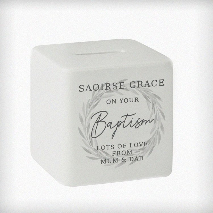 Modal Additional Images for Personalised Wreath Ceramic Square Money Box