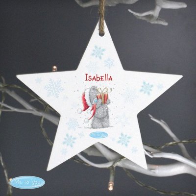 (image for) Personalised Me To You Wooden Wooden Star Decoration