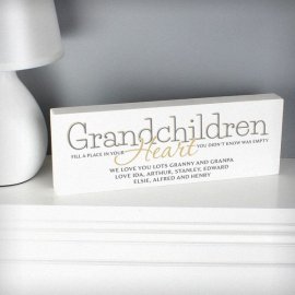 (image for) Personalised Grandchildren Wooden Block Sign