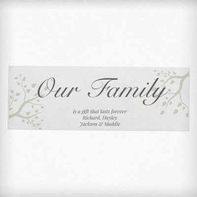 (image for) Personalised Branches Wooden Block Sign