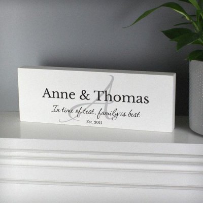 (image for) Personalised Family Wooden Block Sign