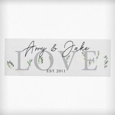 (image for) Personalised Botanical Wooden Block Sign