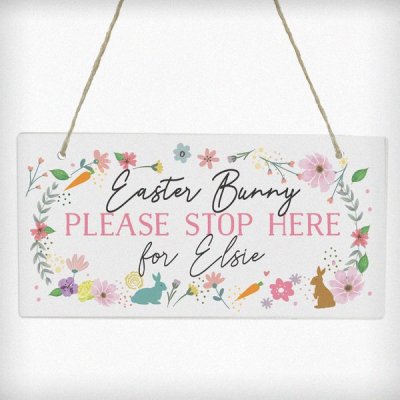 (image for) Personalised Easter Springtime Wooden Sign
