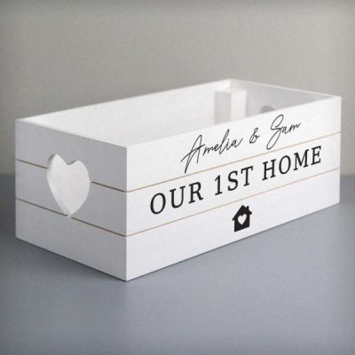 (image for) Personalised Home White Wooden Crate