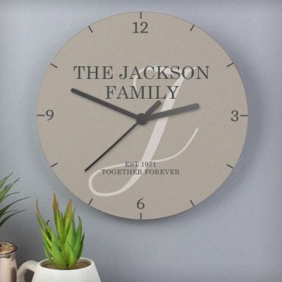 (image for) Personalised Family Wooden Clock