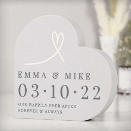 (image for) Personalised Free Text Free Standing Heart Ornament