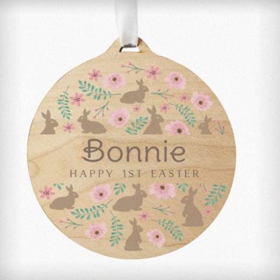 (image for) Personalised Easter Round Wooden Decoration