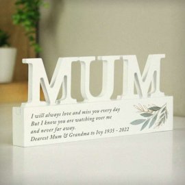 (image for) Personalised Botanical Wooden Mum Ornament
