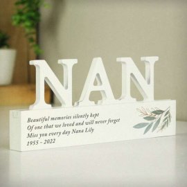 (image for) Personalised Botanical Wooden Nan Ornament