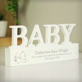 (image for) Personalised Memorial Wooden Baby Ornament