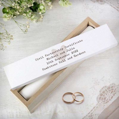 (image for) Personalised Free Text Wooden Certificate Holder
