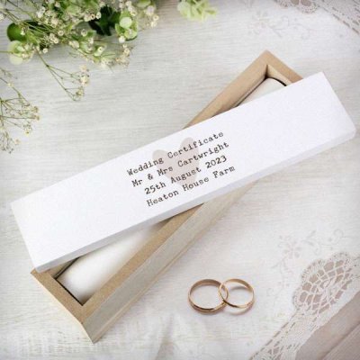 (image for) Personalised Free Text Wooden Certificate Holder