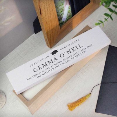 (image for) Personalised Graduation Wooden Certificate Holder