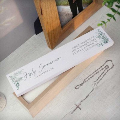 (image for) Personalised Botanical Wooden Certificate Holder