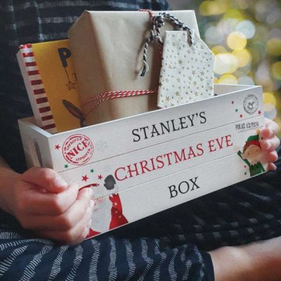(image for) Personalised Christmas White Wooden Crate