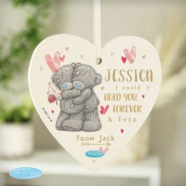 (image for) Personalised Me To You Hold You Forever Wooden Heart Decoration