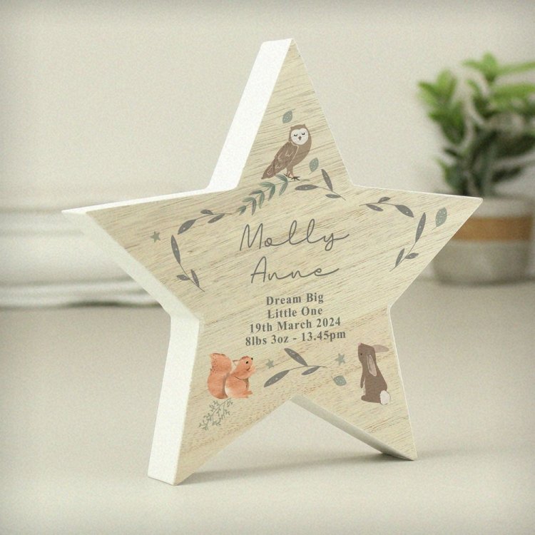 Modal Additional Images for Personalised Woodland Animal Star Ornament